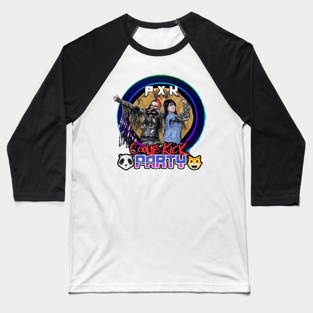 PANDAxKITTY ''COOKIE KICK PARTY'' Baseball T-Shirt by KVLI3N